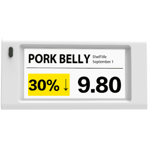 Zkong 2.13 inch e-ink price tag LED light supermarket electronic shelf label