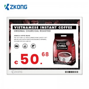 Zkong Supermarket Price Display 13.3 inch Big Electronic Shelf Label 3 Color E ink Price Tags