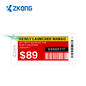 Zkong 4 color Eink Display Retail Labels Digital Price Tags Electronic Label Price