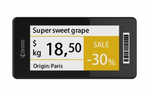 OEM/ODM Factory Retail Digital Display - Zkong Black Design Electronic Shelf Label with 3 color E-ink Screen – Zkong