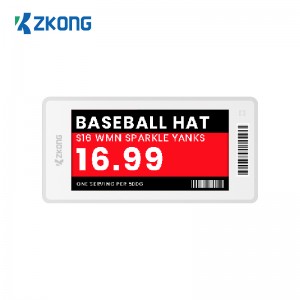 Zkong 2.9 Inch Wireless E-ink Epaper Label Digital Price Tag For Supermarket ESL labeling solution