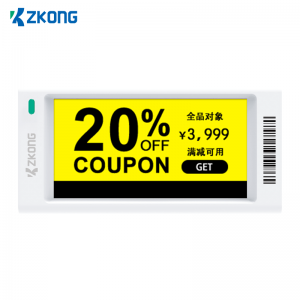 Zkong Esl 2.6 inch Shelf Label Electronic Shop Price Tag Abs Wireless Price Labeling System Esl Digital Price E Tags
