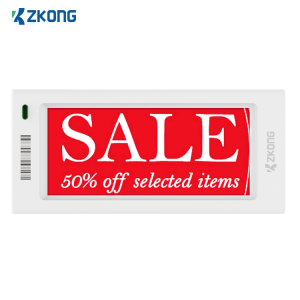 Zkong hot selling eletronic digital display E ink shelf label for supermarket