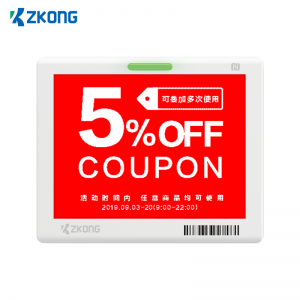 Zkong BLE electronic shelf label digital price tag eink screen display