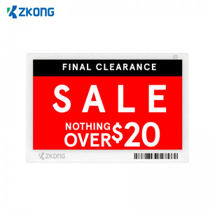 Zkong Bluetooth e ink paper larger display screen tag electronic shelf label digital tag