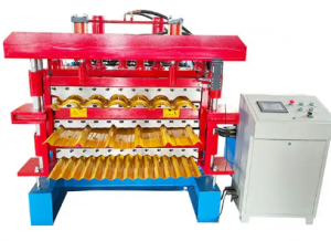 Building Material Ibr Panel Corrugated Metal Steel Glazed Tile Roofing Sheet Machine Three Layer Roll Forming Machine
