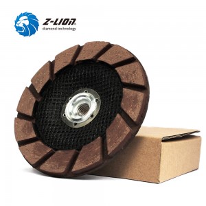 Ceramic diamond cup wheel for concrete grinding and polishing