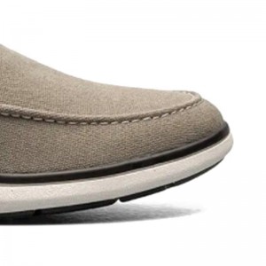 Factory Convenient khaki Color Canvas Flat Heel Casual Shoes For Men