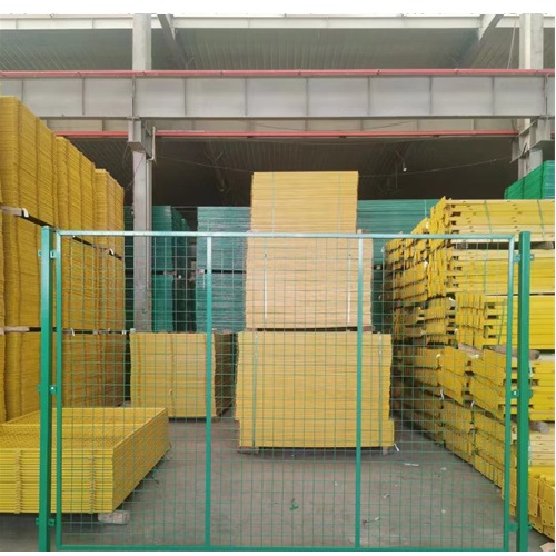 PVC coated warehouse separation fence workshop isolated gate price for sale factory welded fence