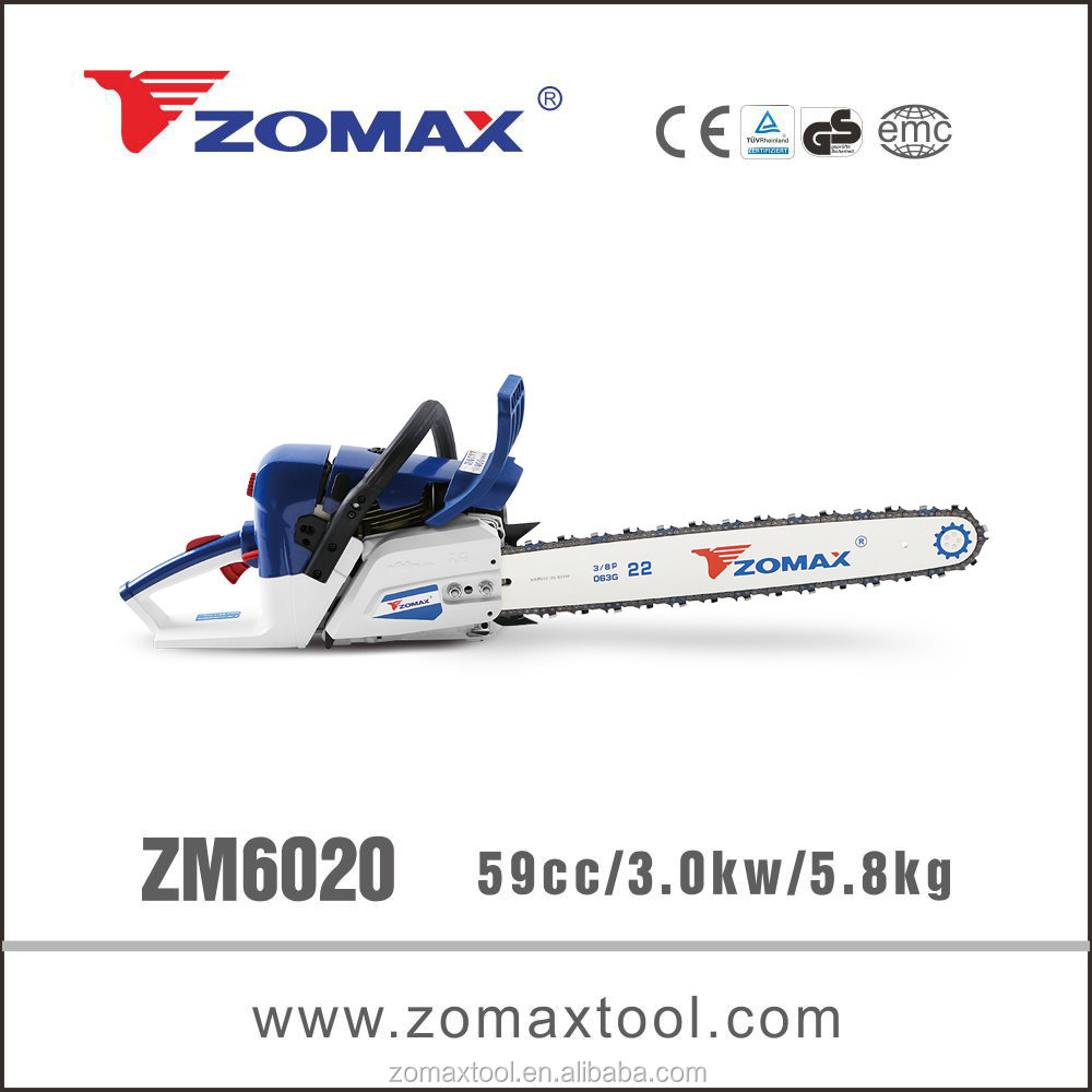 log 60cc ZM6020 blade chainsaw for industrial timber cutting