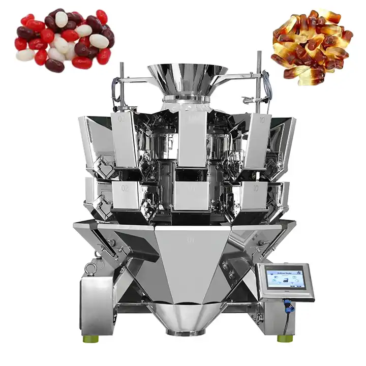 Multi-function Snack 10 / 14 heads Weigher Candy Jelly Cola Weighing Scales