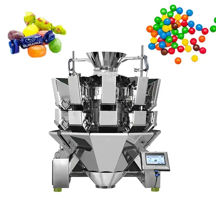 Multi-function Snack 10 / 14 heads Weigher Double Twists Candy Weighing Scales