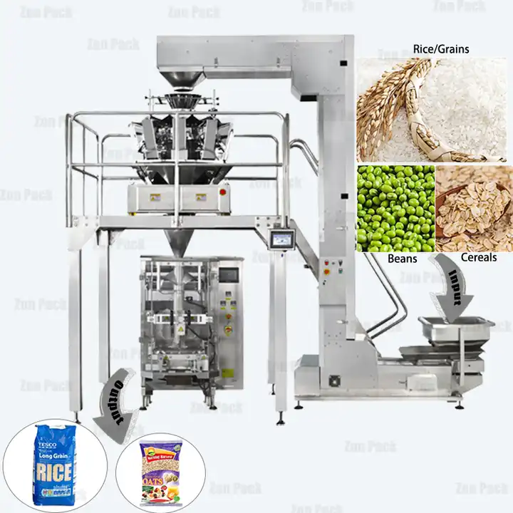 500g 1kg 5kg rice/grains/beans weighing packing food vacuum sealing packaging machine