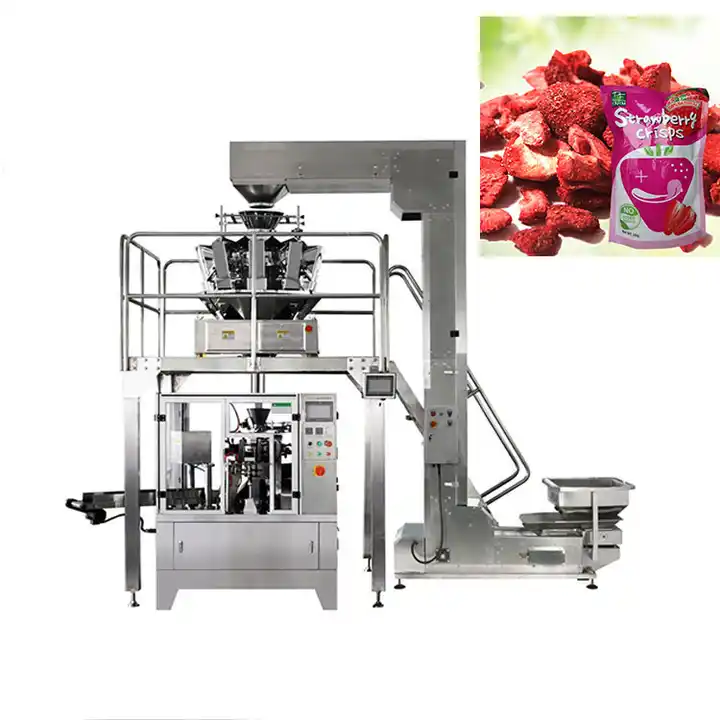 Ce Certified doypack pouch packaging dried frozen fresh vegetable fruits packing machine