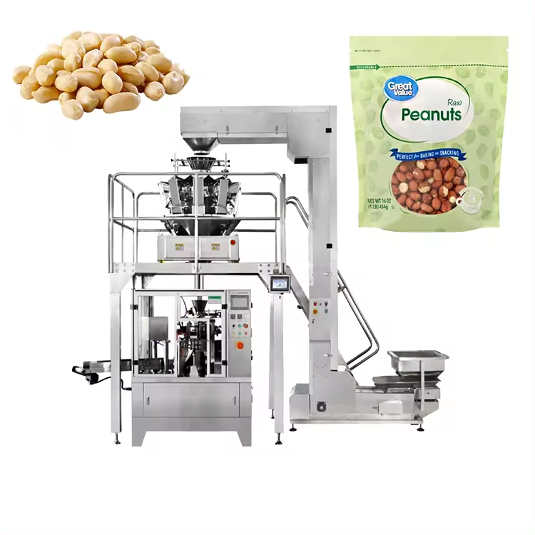 Awtomatikong 300g 1kg Snack Seeds Peanuts Packing Machine Doypack Zipper Bag Packing Machine