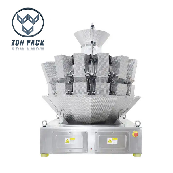 ZON PACK Multi functions Multihead Weigher / Multi Head Scales Weighing Machine for puffer food and fruit