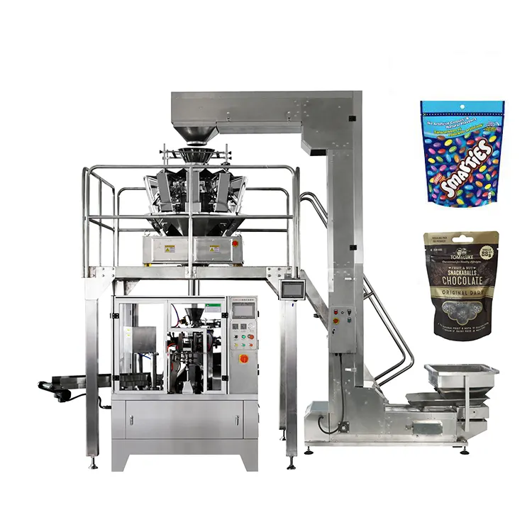 Multi-function doypack rotary packing machine candy chocolate packaging machine