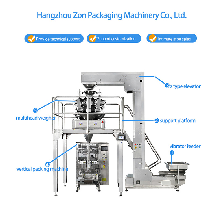 Multi-funksje yndustriële popcorn ferpakking masines iten packaging machine
