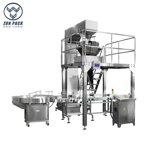 ZH-BC Can Filling and Packing System na may Multi-head Weigher