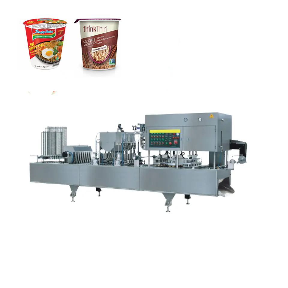 cup packing line noodles