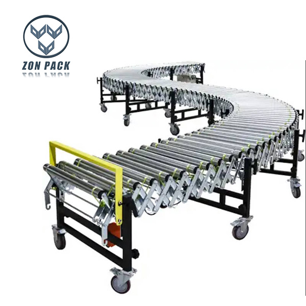 Fully Adjustable Flexible Roller Conveyor Economical Solution