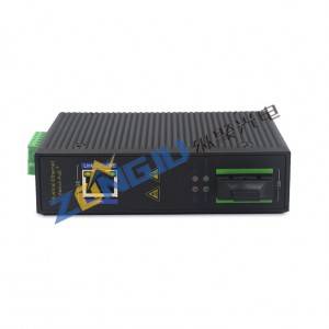 1 порта 1000M индустриски POE прекинувач со SC Fiber ZJD11GP-SC20