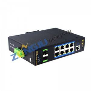 Managed 8 Port Industrial POE Switch with 2 SFP ZJ628GSP-SFP