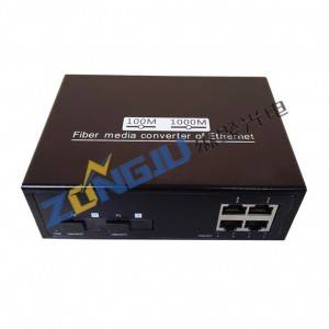 2 Port 1000 Mbps Ethernet an Fiber Switch ZJ-1000204-S20