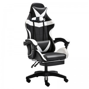 HAPPYGAME Faux Leather PC & Racing Gaming Chair with Footrest