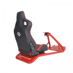 HAPPYGAME Racing Wheel Simulator Stand Cockpit with Racing Seat