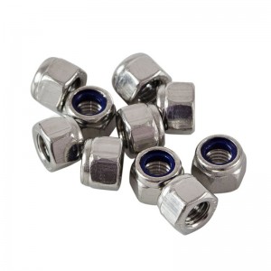 Kualitas luhur DIN 985 Nylon Lock Nut, SUS304 316 Stainless Steel Hexagonal Lock Nut