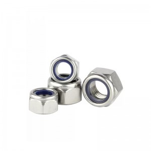 304 stainless steel konci nut Nikel plated nilon nut DIN985