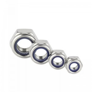 High quality DIN 985 Nylon Lock Nut, SUS304 316 Stainless Steel Hexagonal Lock Nut