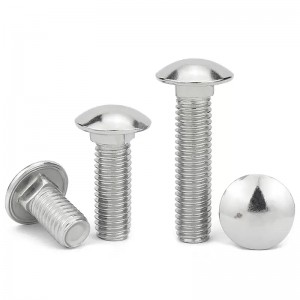 Stainless Steel Carriage Bolt DIN603 Domed Heads With Square Neck Bolt
