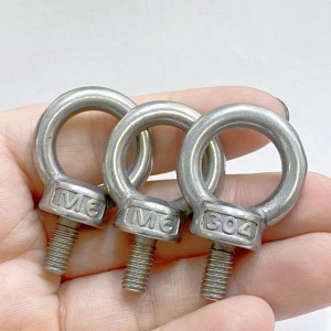 Stainless Steel SS SUS 304 316 316L A2 A4 70 80 Full Thread Lifting Eye Bolt DIN580