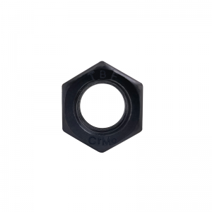 Écrou hexagonal noir en acier au carbone de qualité 10.9