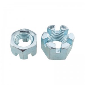 Grade 8.8 Zinc Plated Carbon Steel Hex Slotted Nut