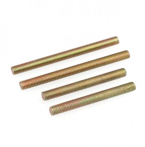 Factory Price Stud Bolt Full Thread Yellow Zinc Stud Bolt with 2H Heavy Hex Nuts