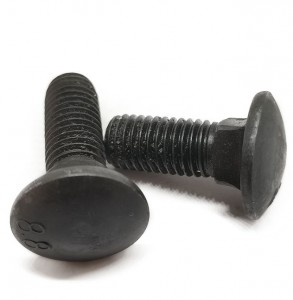 High Strength DIN 603 Carriage Bolt and Nut ANSI Bolts Grade 8.8 Round Head Black Square Neck
