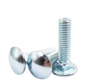 High Quality Carbon Steel Zinc Plated Galvanized Steel Round Head Carriage Bolts