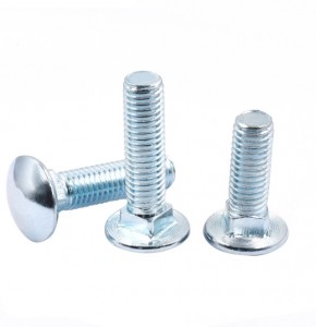 High Quality Carbon Steel Zinc Plated Galvanized Steel Round Head Carriage Bolts