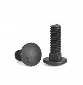 High Strength DIN 603 Carriage Bolt and Nut ANSI Bolts Grade 8.8 Round Head Black Square Neck