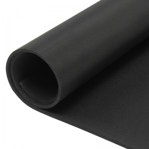 Custom Design Elastic Neoprene CR Sheet Smooth Skin Laminated Black Nylon Fabric