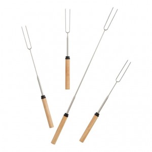 China factory provides finishing service telescopic Pole handle extendable bbq fork