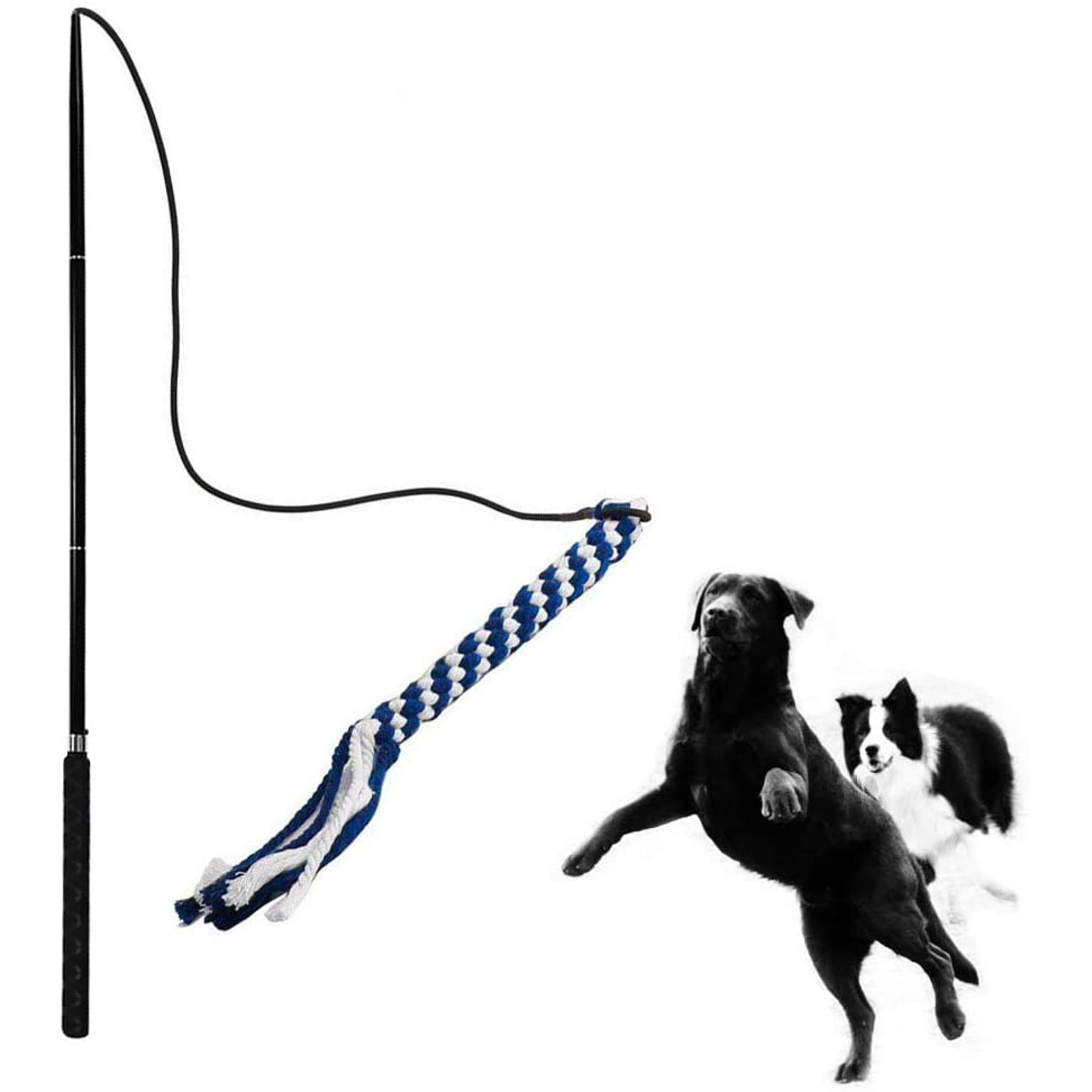Dog Toy Strong Funny Chasing Exercise Teaser Wand flirt pole training for dogs