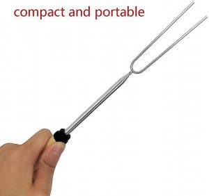 Customizable Size Length High Quality 304 Stainless Steel Telescopic Pole BBQ Fork