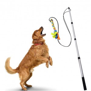 Hot Selling Custom Logo Funny Pet Toys flirt pole for dogs interactiv