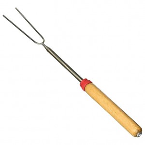Custom wholesale stainless steel telescoping Pole handle BBQ fork