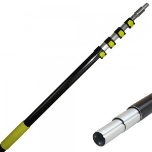 Aluminum telescopic pole with flip lock for extension cleaning tool