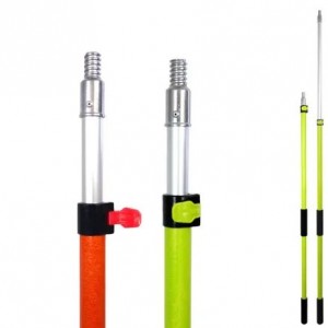 Lightweight Aluminum 5-to-12 Foot Telescopic Extension Pole with Easy Flip-Tab Lock Mechanism